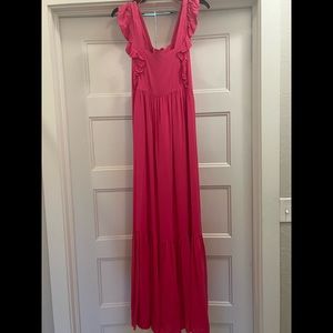 CeCe Hot Pink/Fuschia Maxi dress